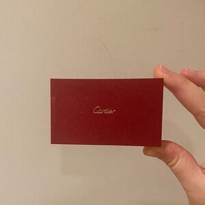 Cartier Burgundy Box with Gold Logo booklet for leather goods